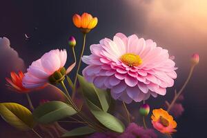 Blooming Flowers Art. Flower Bloom photo