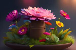 Blooming Flowers Art. Flower Bloom photo