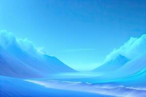 Blue Abstract Nature Landscape Background. photo