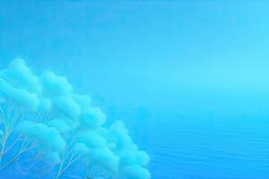 Blue Abstract Nature Landscape Background. photo