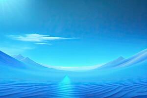 Blue Abstract Nature Landscape Background. photo