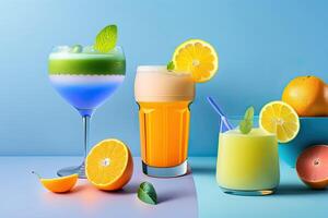 Citrus Juice Orange Cocktail in Glass. photo
