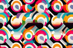 Abstract Colorful Pattern Background 70s 80s Design photo