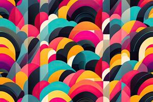 Abstract Colorful Pattern Background 70s 80s Design photo