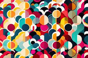 Abstract Colorful Pattern Background 70s 80s Design photo