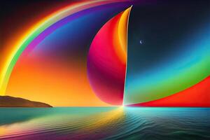 Rainbow Abstract Design Illustration photo