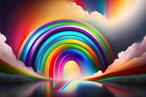 Rainbow Abstract Design Illustration photo