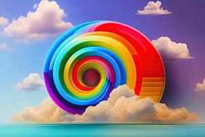 Rainbow Abstract Design Illustration photo