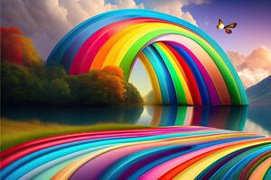 Rainbow Abstract Design Illustration photo