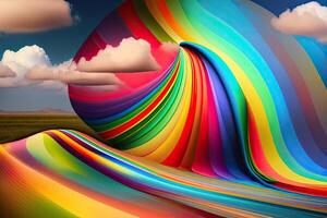 Rainbow Abstract Design Illustration photo