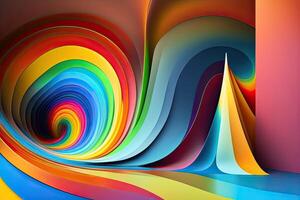 Rainbow Abstract Design Illustration photo