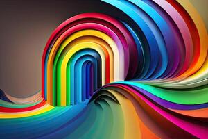 Rainbow Abstract Design Illustration photo