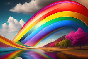 arco iris resumen generativo ai diseño ilustración foto