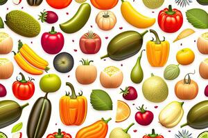 Vegetable Background Flat Lay Pattern photo