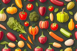 Vegetable Background Flat Lay Pattern photo