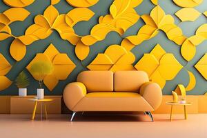 Yellow Abstract Background Illustration Art photo