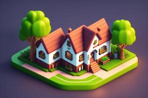 Isometric Real Estate Design of House photo