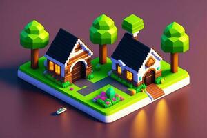 Isometric Real Estate Design of House photo