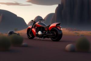 Motorcycle Sport Bike Generative AI photo