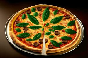 canabis redondo Pizza con queso foto