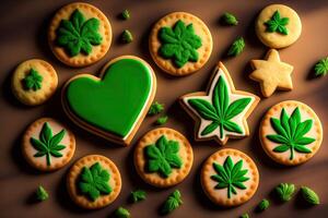 Cannabis Cookie Edibles with Marijuana photo