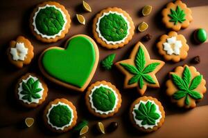 Cannabis Cookie Edibles with Marijuana photo