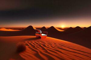 Dessert Brown Sunset Landscape Background photo