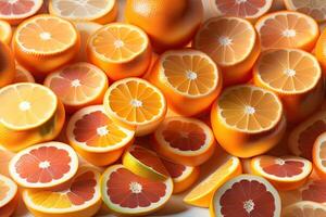 Orange Fresh Fruit Illustration Flat Lay photo