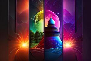 Ramadan Kareem Muslim Background Poster photo