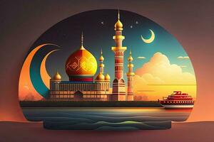 Ramadan Kareem Muslim Background Poster photo