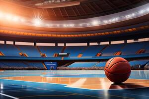 Basketball Ball and Sport Background Playground photo