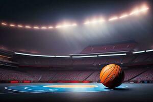 Basketball Ball and Sport Background Playground photo