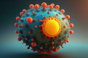virus célula ilustración generativo ai foto