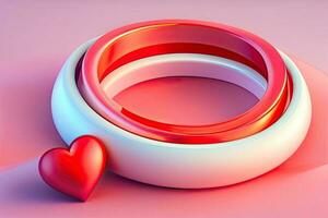 Wedding Rings Love and Romance Generative AI photo