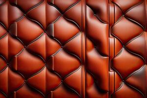 Brown Leather Texture Background Generative AI photo