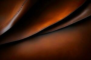 Brown Leather Texture Background Generative AI photo