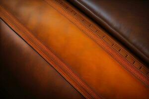 Brown Leather Texture Background Generative AI photo