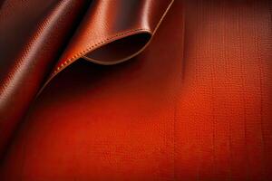 Brown Leather Texture Background Generative AI photo