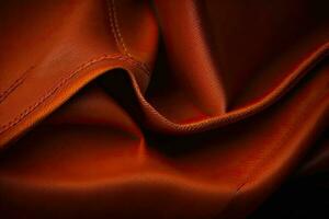 Brown Leather Texture Background Generative AI photo