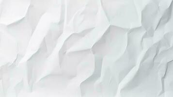 White crumpled paper texture background. Crumpled paper ball isolated on white with clipping path. abstract background of crumpled white paper, generate ai photo