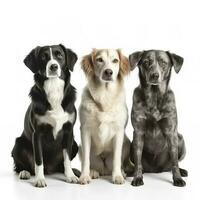 dogs isolated on white background, generate ai photo