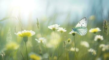 abstract nature spring Background. spring flower, generate ai photo