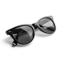 Black sunglasses isolated on white background with clipping path, generate ai photo