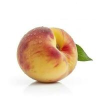 Peach isolated on white background, generate ai photo