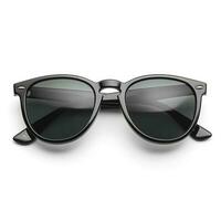 Black sunglasses isolated on white background with clipping path, generate ai photo