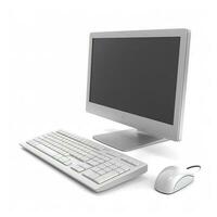 Modern computer  isolated on white background, generate ai photo