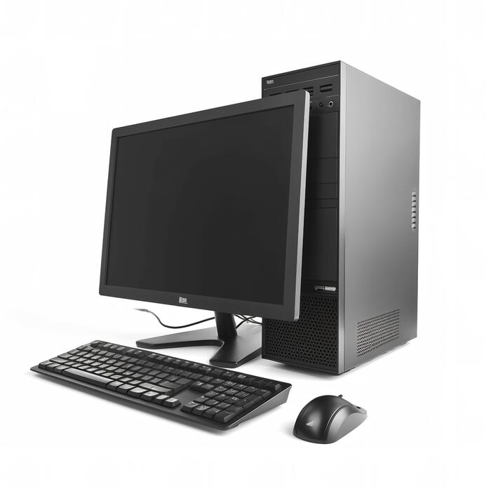 Desktop Computer White Background Stock Photos, Images and Backgrounds