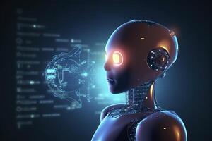 System Artificial intelligence Chat AI, Technology smart robot Ai Chat application software, robot application Chat, photo