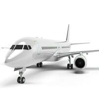 Airplane isolated on white background, generate ai photo