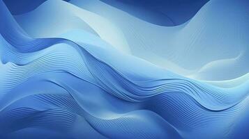 an abstract blue background with several wave lines, in the style of dotted, bright colors, bold shapes, light navy and dark blue, use of screen tones, generate ai photo